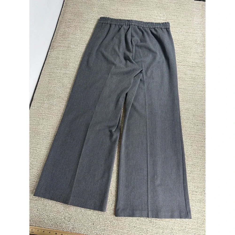 Zara Gray Wide Leg Drawstring Trousers Elastic Waist Pants XXL